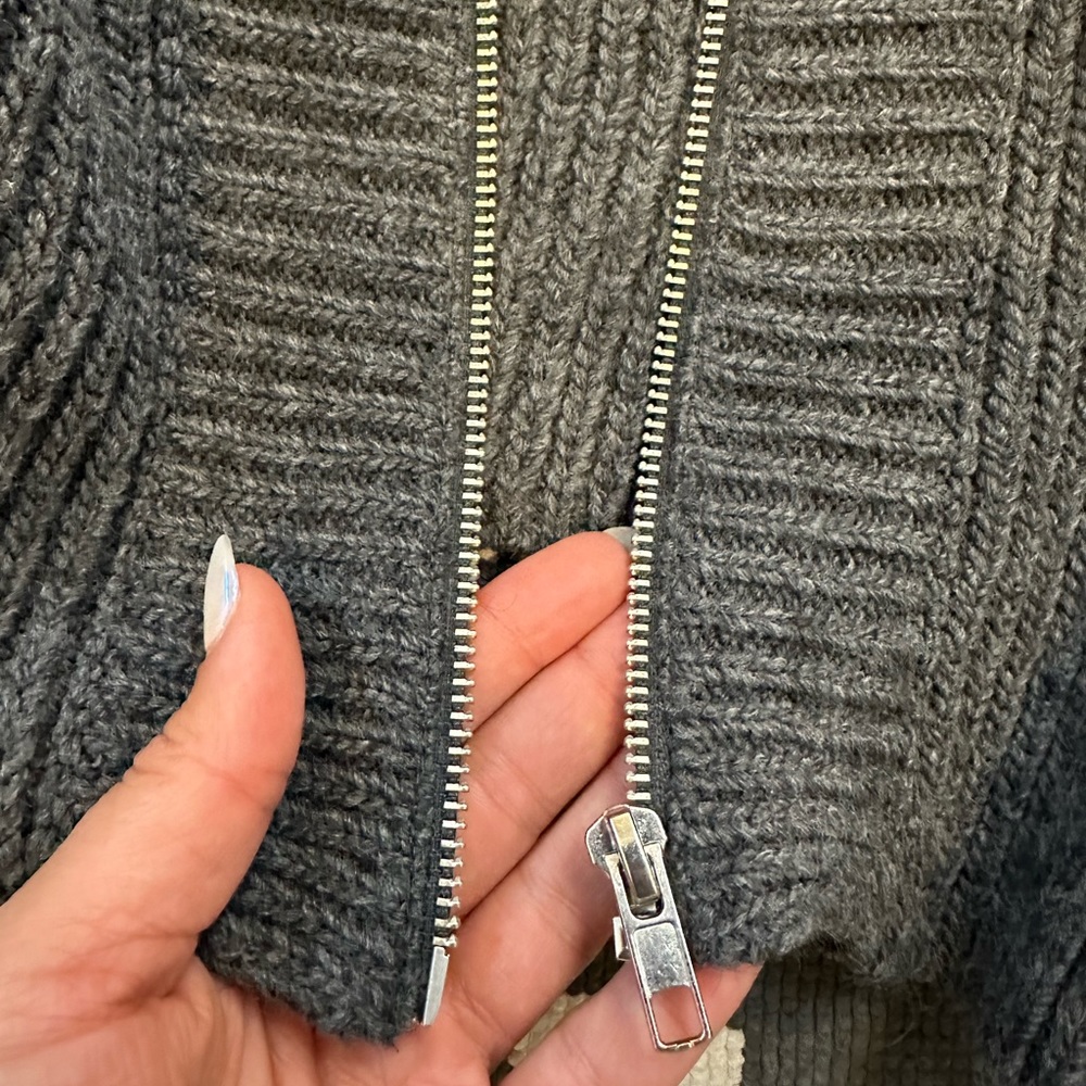 ASOS Gray Ribbed Cardigan - Picture 5 of 9